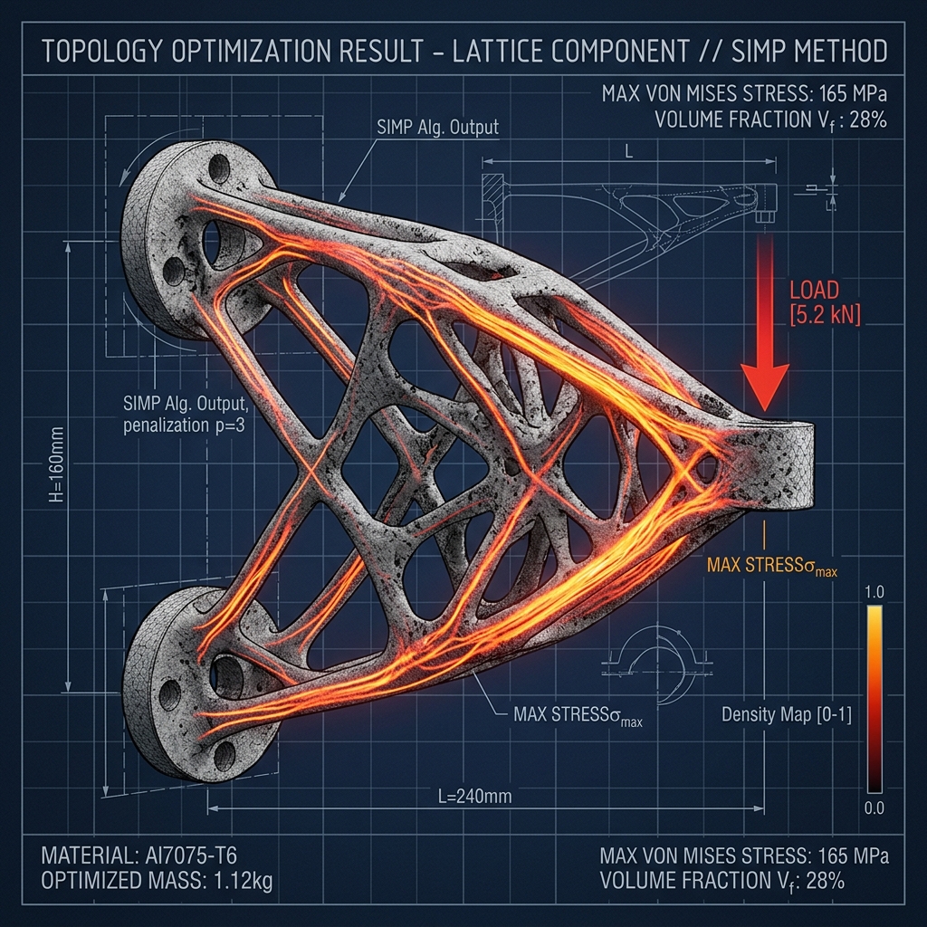 Topology optimization — SIMP result
